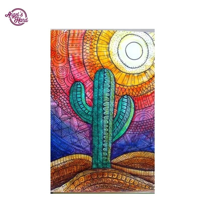 ANGEL'S HAND cactus art Fashion Diamond mosaic full gear 5D Diy Diamond