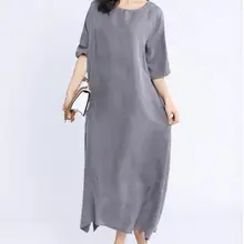 Новое поступление, женское летнее свободное платье из купро и шелка, женские платья, длинные платья, 18030124-2