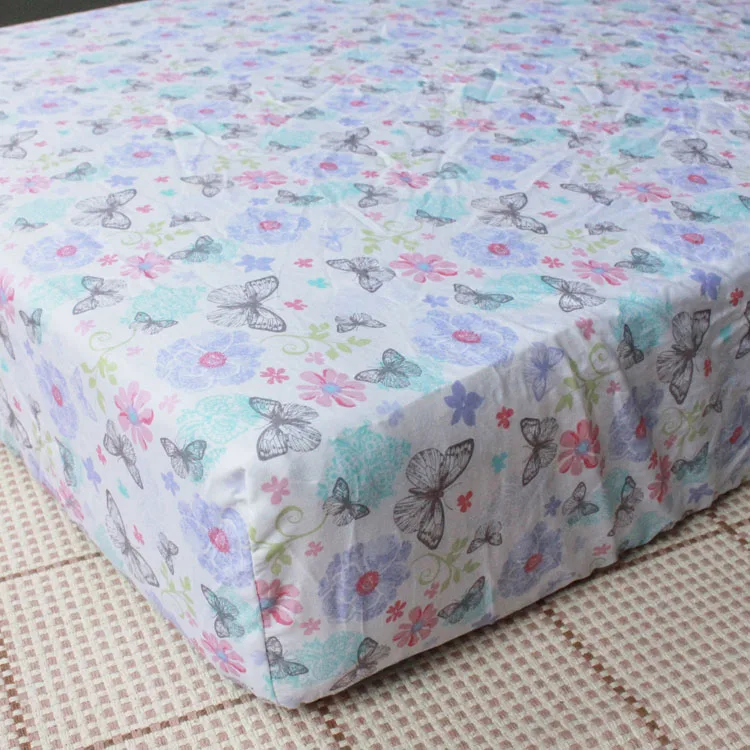 تعزيز! مطرزة الطفل الفراش 4 قطع حول سرير الطفل الفراش مجموعة الطباعة الملونة، وتشمل( bumper+duvet+bed cover+bed تنورة)