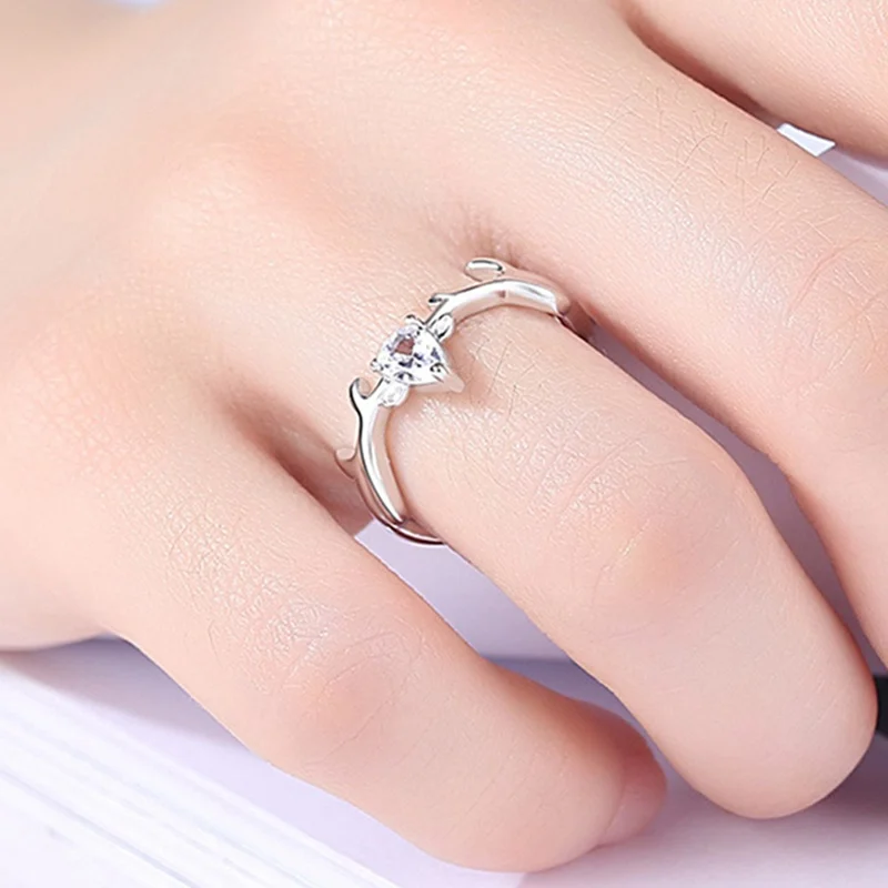 Новое горячее предложение Простой моды олень есть у вас парное кольцо романтический любовник кольцо подарок другу