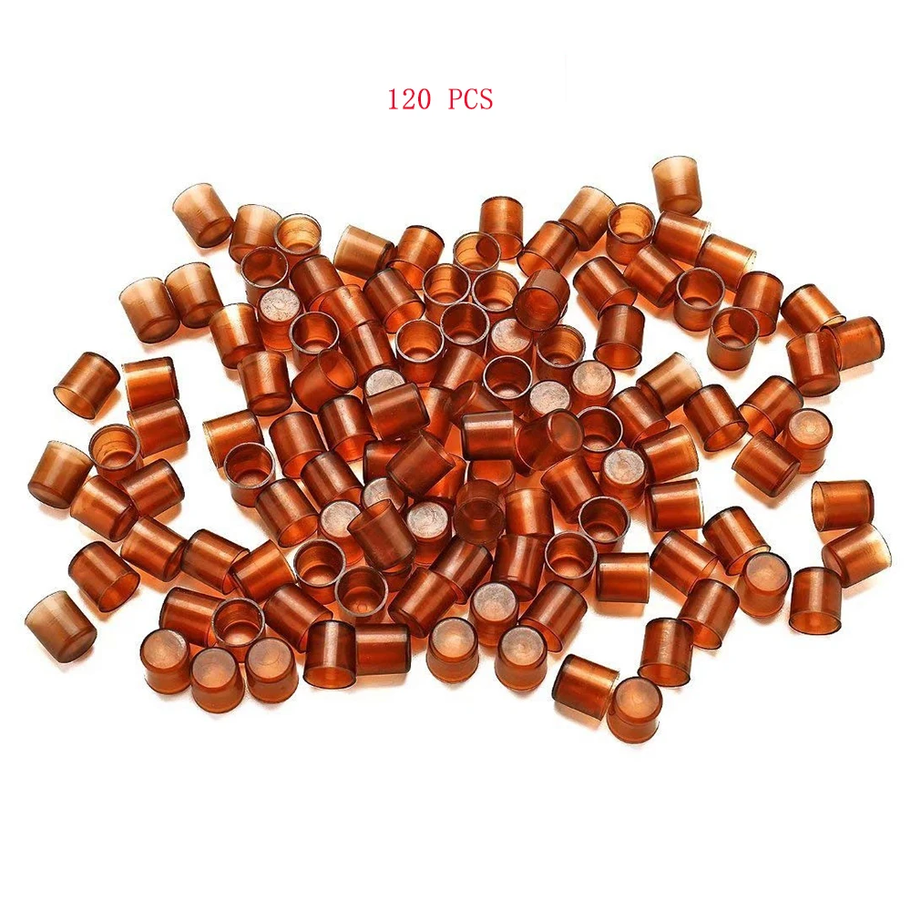 

120PCS king queen cell cup cellular apiary cultivating bee breeding base utensils great bee bees tools box cell plastic chestnut