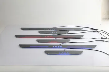 Eosuns led 移動ドアスカッフポイントで nerf バー & ランニングボードドア敷居光板オーバーレイライニングメルセデスベンツ smart 2015-16
