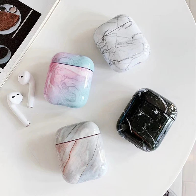 

For Apple AirPods Case Luxury Marble Pattern Protective Cover Bluetooth Earphone Case For Airpods 2 Accessories Charging Box