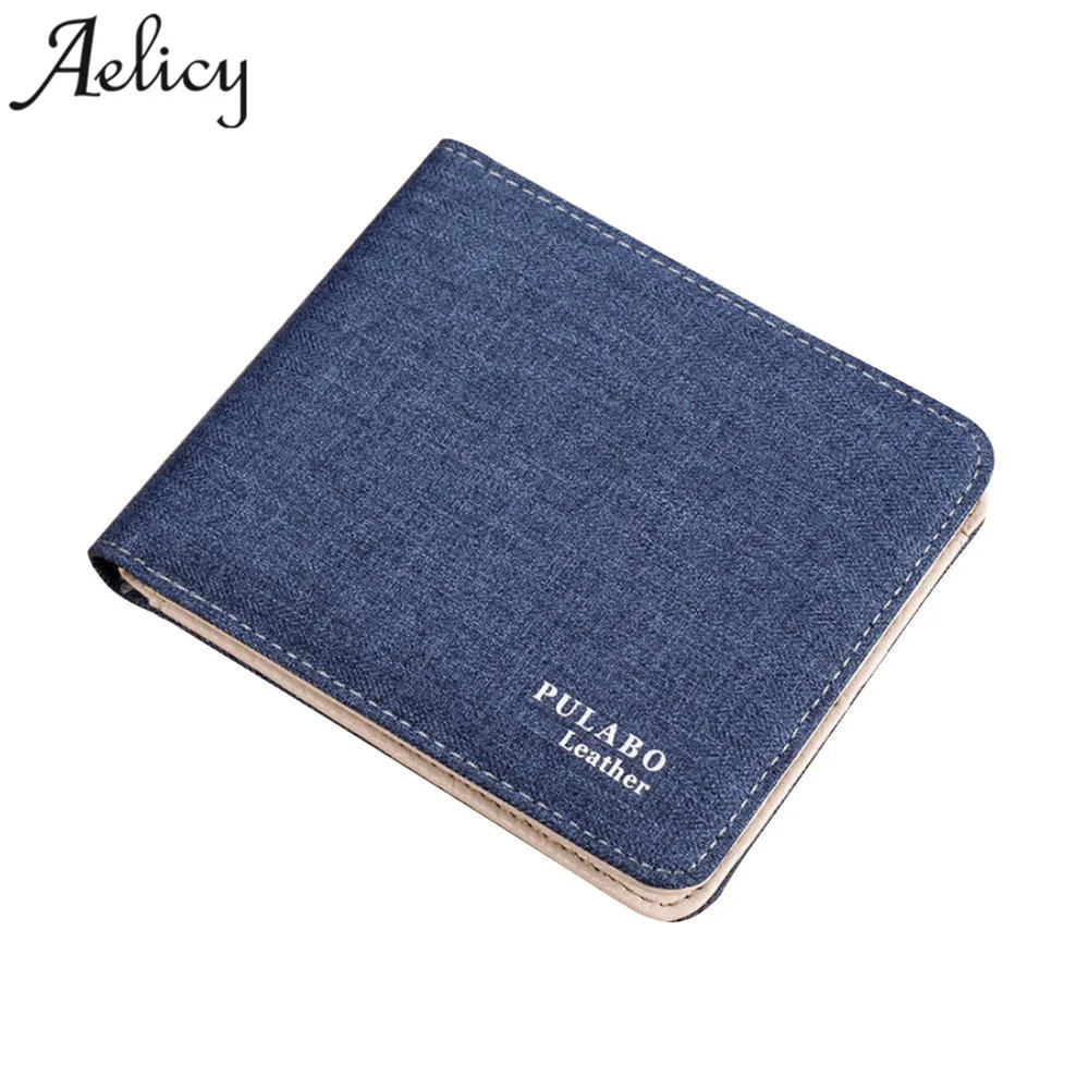 

Aelicy high quality Retro Man Canvas Wallets Male Purse luxury Fashion Card Holders Small Zipper Wallet for credit cards