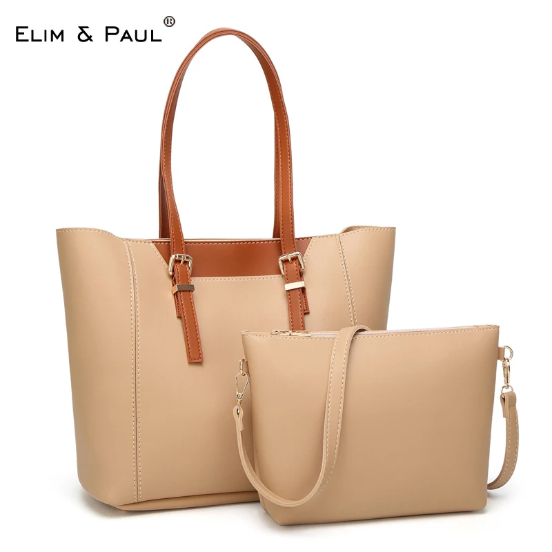 

Fashion Woman Composite Bag Set Original PU Leather Women Bag Large Capicity Shoulder Handbags Casual Shopping Women Tote Bags