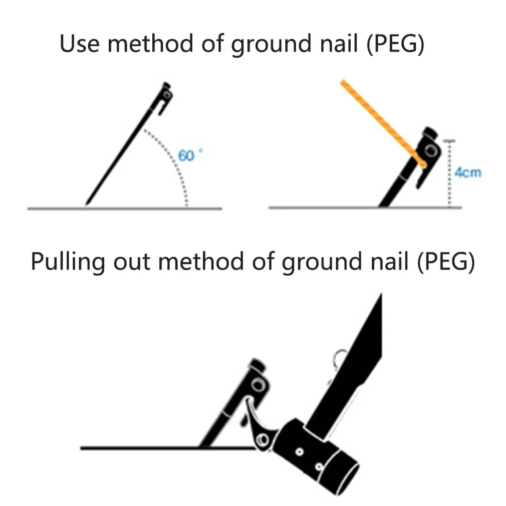 Стальные инструменты, аксессуары для спорта на открытом воздухе, походный кемпинг, колышек для палаток, фиксация палатки, дорожный набор для ногтей