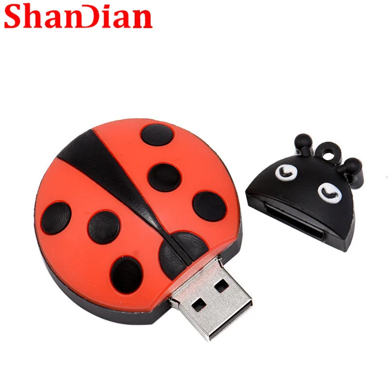 Usb флеш накопитель диск милый жук карта памяти флешки персональный мини прыжок 4