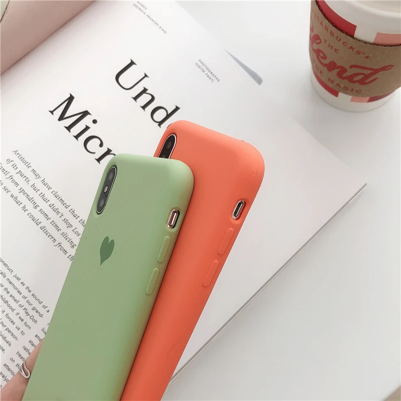 Love heart жидкостный Мягкий силиконовый чехол для iPhone 11 11Pro Max XS Max X XR для iPhone 6 6s 7 8 Plus матовый чехол