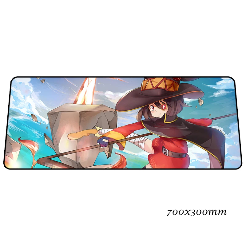 

konosuba pad mouse HD pattern computer gamer mouse pad Beautiful 70x30cm padmouse cool new mousepad ergonomic gadget desk mats