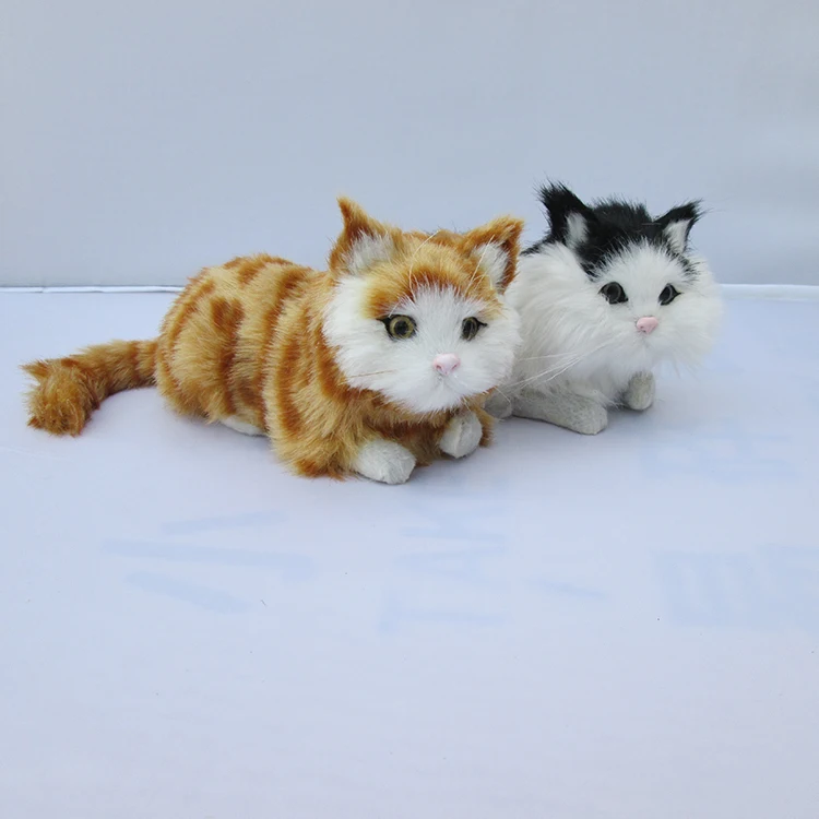 Siyah Beyaz Simulasyon Surunen Kedi Plastik Ve Kurk Kucuk Sevimli Kedi Bebek Hediye Yaklasik 16x8x9cm A32 Doll Gift Cat Dollcat Gift Aliexpress