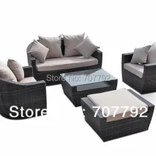 Дизайн уличная мебель с высокой спинкой ротанга диван набор