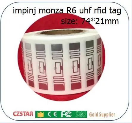 RFID Impinj Monza R6 электронные метки Impinj MR6 метки AutoTune Enduro Технология пассивный UHF тег наклейки таможенная печать - Цвет: monza R6 74mm 21