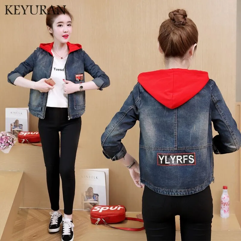Джинсовая куртка женская Casacos Feminino размера плюс 2XL винтажная джинсовая с