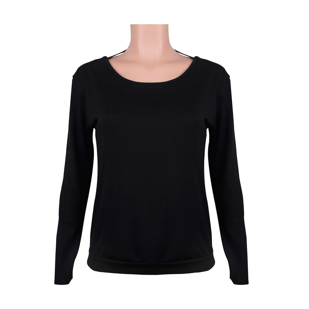 Женская футболка с длинным рукавом и круглым вырезом|camisetas mujer|t shirt woment |