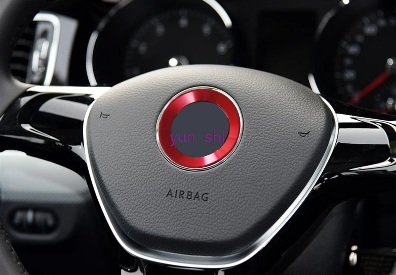 4 color Car steering wheel emblem decoration circle ring stickers covers car-styling for VW Golf 6 7 (New Jetta/Polo/Sagitar) CC