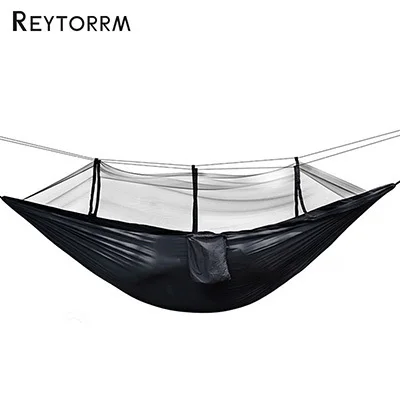 Camping Parachute Fabric Net Hammock Anti-Mosquito Hanging Hamak For Outdoor Patio Sleeping Hamac Swing Tree Bed Beach Chair 