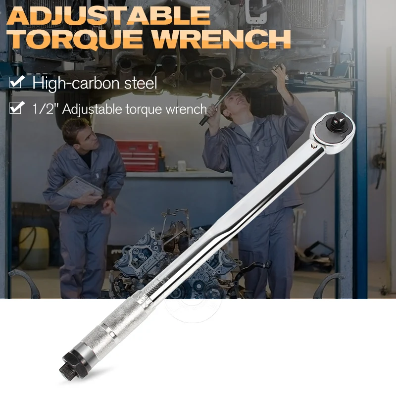 

1pc 1/2"(28-210NM) Adjustable Torque Wrench Ratchet Spanner Socket Wrench Key Car Repair Hand Tool Set