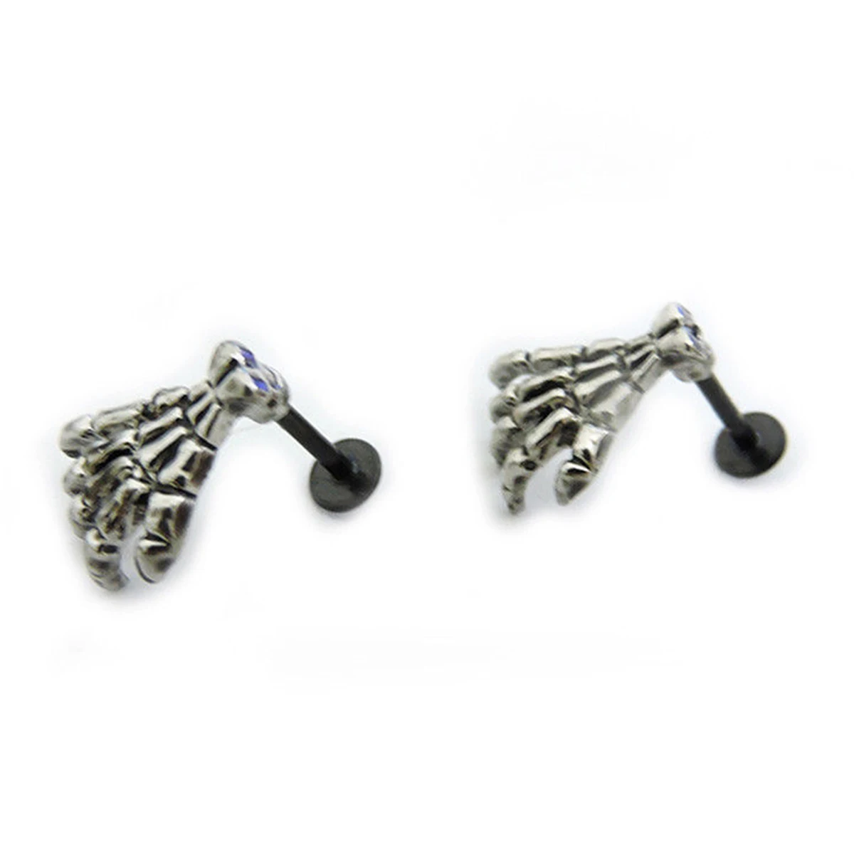 1pcs Punk Men kull Hand Lip Stud Piercing Shellhard Labret Tunnel Body Piercing Jewelry For Women Femme Jewellery Accessories