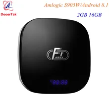 10 шт Дешевые A95X F1 Android 8,1 ТВ BOX 2 Гб 16 GB Amlogic S905W 4 ядра 2,4G WI-FI H.265 VP9 UHD 4 K HDMI 2,0 Smart Media Player