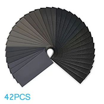

42 Sheets Sandpaper Waterproof Abrasive Sand Paper Grinding Polish Tool 120#-3000# AI88