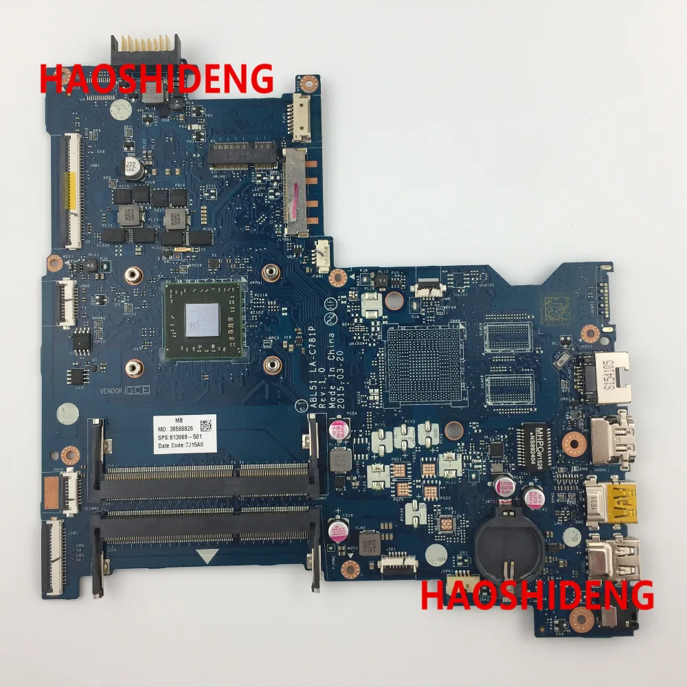 Free Shipping 813969-501 ABL51 LA-C781P for HP Notebook 15-AF Series motherboard A8-7410.All functions 100% fully Tested ! free shipping 720566 501 for hp envy 15 j 15t j motherboard 740m 2g hm87 all functions 100% fully tested