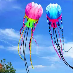 Бесплатная доставка 20 м большой мягкий воздушный змей Летающий воздушный змей Медуза нейлон Рипстоп открытый игрушки воздушный змей