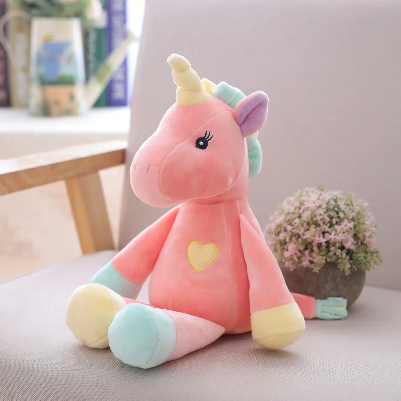 Плюшевая Радужная игрушечный Единорог Unicornio мягкая чучела Животные Кукла "Сова" игрушки для детей маленьких девочек Рождественский фантастический подарок - Цвет: 32CM