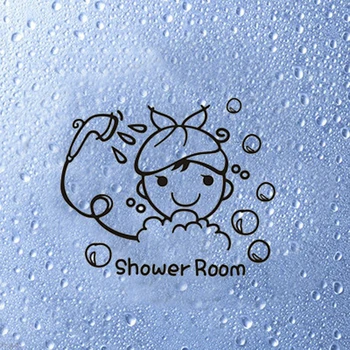 

Cartoon Cute Bathroom Shower room funny bathe Wall Sticker for kids room DIY Wall Art Decals Stickers Home Decor Wallpaper