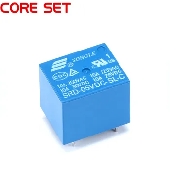 

Promotion! 5pcs 5 Pins SRD-05VDC-SL-C 5VDC 10A 250VAC Power relay PCB Type T73-5V SRD-5VDC-SL-C 10A 125VAC