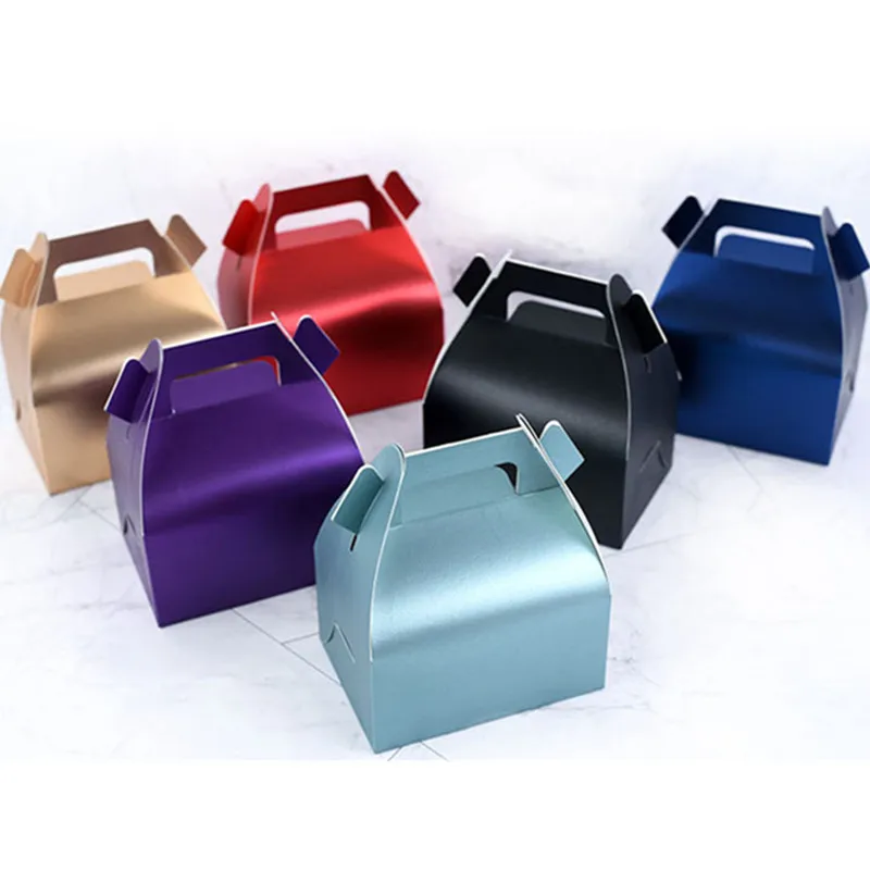 

10Pcs/Lot Candy Box 4 Size Wedding Gift Box Cheese Cake Portable Baking Packaging Gift Box Biscuit Takeaway Packingh Wholesale