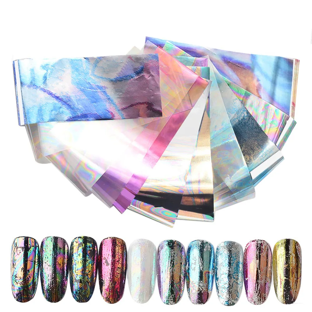 

12 Colors/set Starry Sky Nail Foils Nail Stickers Multicolor 4*16 cm DIY Manicure Nail Art Transfer Sticker Nail Decoration