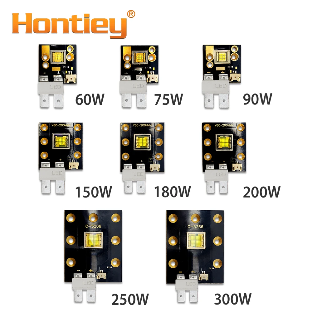 Hontiey светодиодный светильник из бисера 60 75 90 150 180 200 250 300 Вт Специальный белый чип для сценической архитектурной светящейся лампы проектора