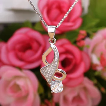 

Dossy Jewelry Sterling Silver Necklace Stunning Pendant for Lady