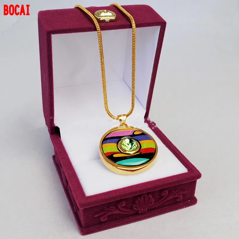 

Austrian style sautoir Cloisonne enamel colour diamond pendant Manufacturers supply a necklace can be mixed batch