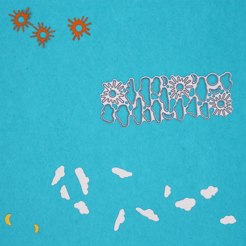 

Clouds and Sun Metal Cutting Dies Embossing Craft DIY Scrapbooking paper cards stencil 83*30 mm