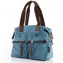 Practical Multifunctional Canvas Cowhide Casual Large font b Handbag b font Fashion Casual Preppy Style Women