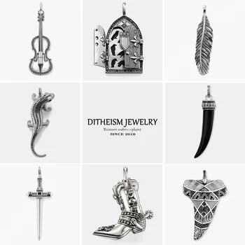 

Steampunk Door Locke Ravens Pendant, 2018 New Fashion Jewelry 925 Sterling Silver Punk Gift For Women Men Boy Girls Fit Necklace