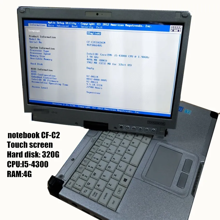 Б/у ноутбук I5 CF C2 4G память + 320G HDD в качестве диагностических инструментов MB SATR C3/C4/C5