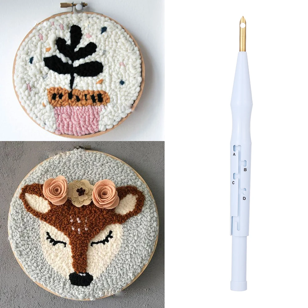 

New Style Embroidered Needles Adjustable Pokes Hook Sewing Knitting Tool Crochet Hook Embroidery Needles Felting Threader Needle