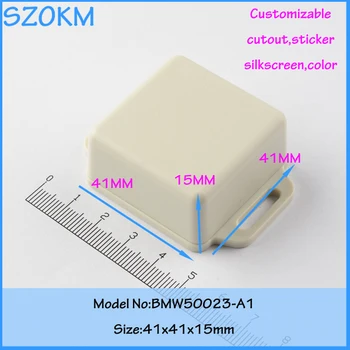 

48pcs/lot free shipping pcd design electronics abs plastic material small grey color enclosures for electronics41x41x15 mm