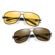 Night VisionPhoto-серые мужские поляризованные солнцезащитные очки HD очки для вождения желтые очки для вождения