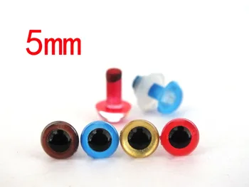 

80pcs(40pairs)--5mm mixed color safety eyes with white washer