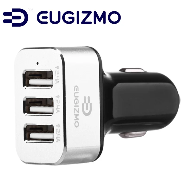 EUGIZMO Universal 3 Ports USB Rapid Car Charger Three Ports Fast Car Phone Charger For iPhone