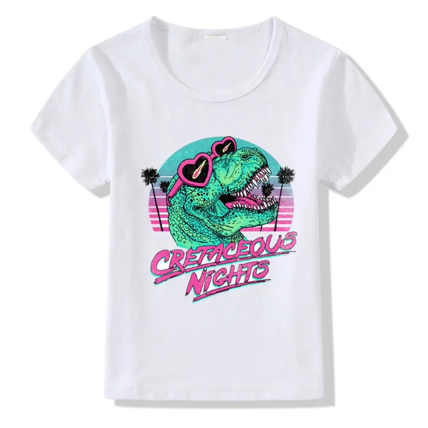 

Dinosaur Print T shirt Summer Casual Kid Tshirt Baby Boys Girls Round Neck Short Sleeve T-shirt Clothes CT-1971
