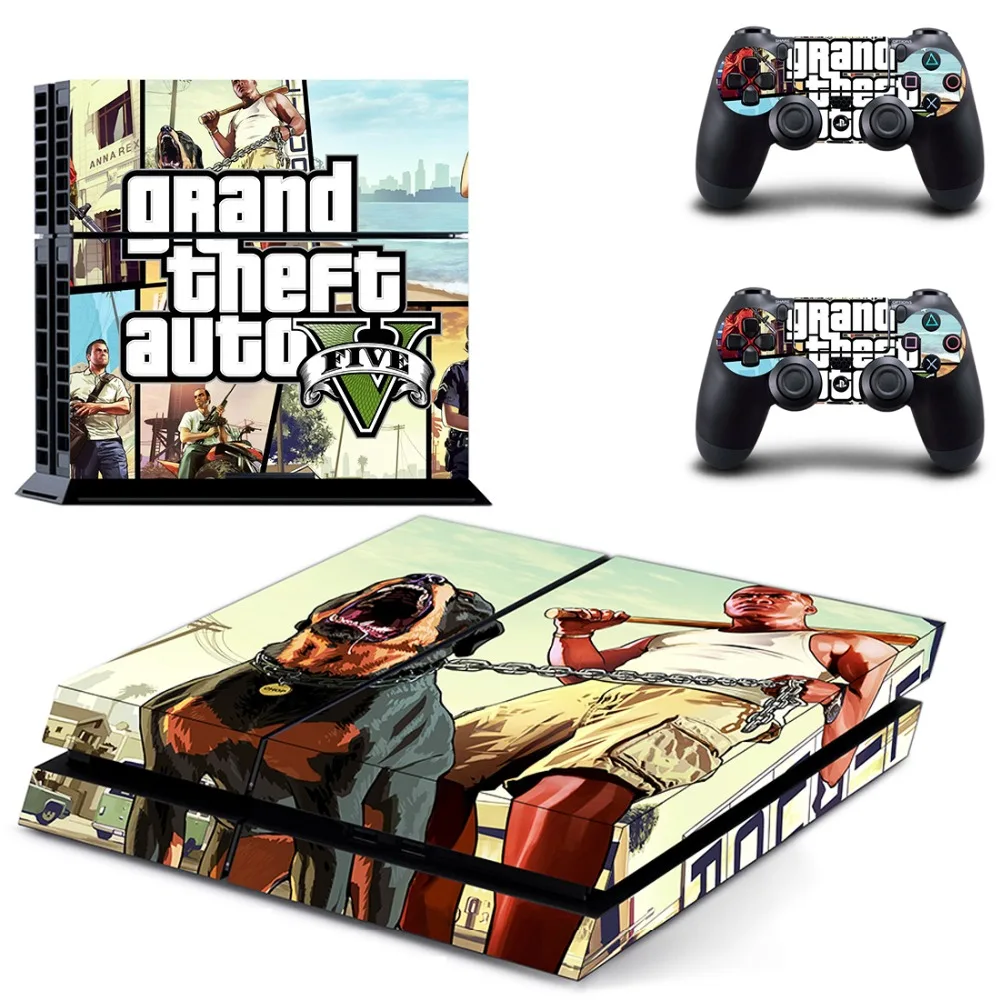 

PS4 Vinyl Skin GTA 5 Decals PS4 Console Skin and Two Controller Sticker for Sony for Playstation 4 Stickers
