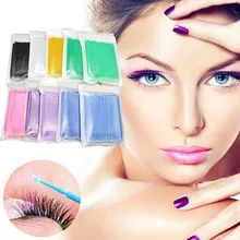 100 шт./лот, прочные, одноразовые, для наращивания ресниц, индивидуальные аппликаторы, кисточка для туши для ресниц для женщин,, Прямая поставка