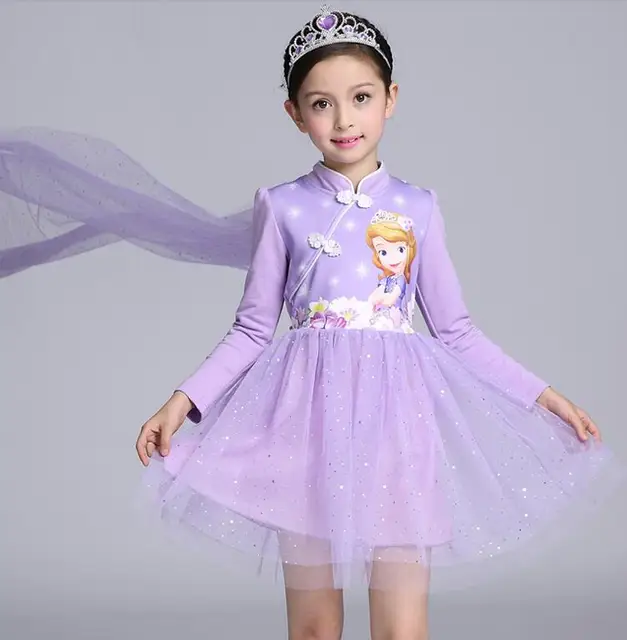 Disney Frozen Dress Disfraz Anna Elsa Princess Sofia Infantil Fever