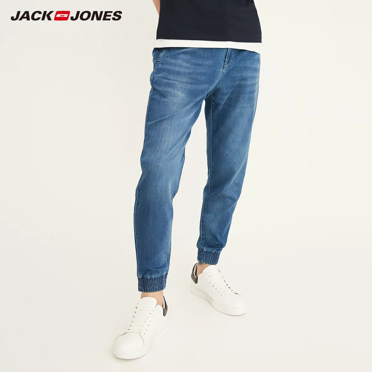 JackJones для мужчин стрейч эластичные лайкра ткань и ткань Tencel конвергентные ноги джинсовые штаны джинсы для женщин Мужская одежда | 217332545