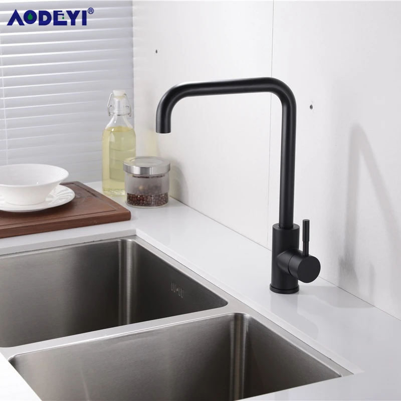  Promotion Solid 304 Stainless Steel Hot And Cold Kitchen Faucet Sink Mixer Tap With Aerator Sink Fa - 32807888870