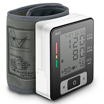 

Digital Wrist Blood Pressure Monitor Electric Automatic LCD Oscillography Sphygmomanometer Heart Beat Arrhythmi Measuring Meter